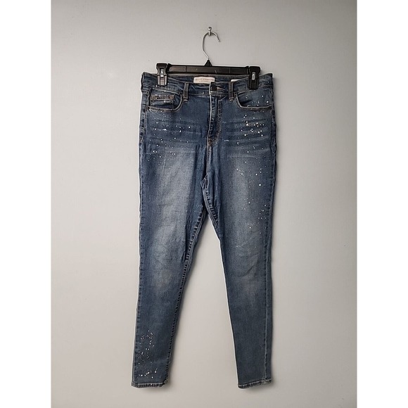 Sanctuary Social Standard Womens‎ Denim Sparkle Splatter Jean 8/29 - Picture 1 of 10